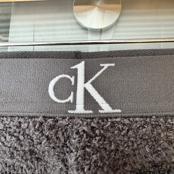 Calvin Klein Soft Cozy Lounge Pants Womens Large Stretch Comfort Gray Plush - Picture 3 of 12